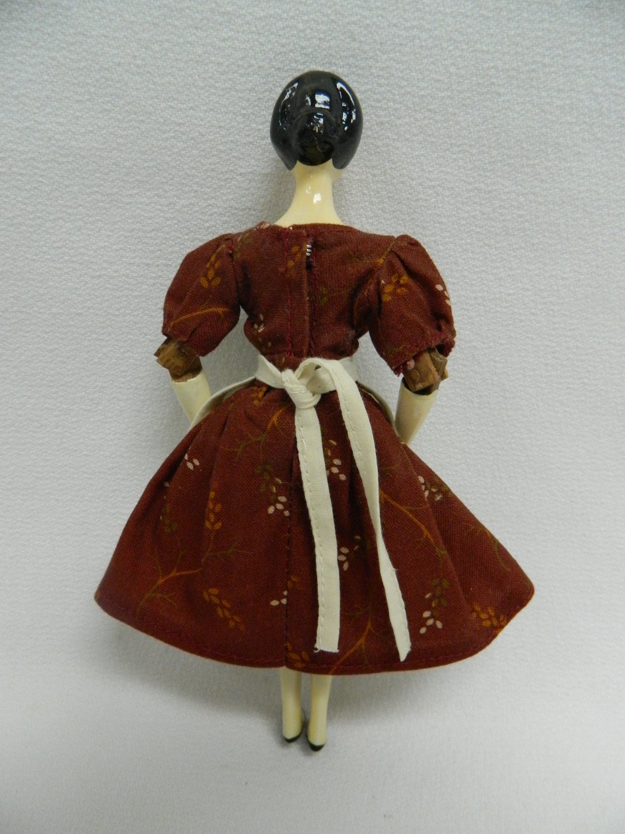 Old Miniature Folk Art Clothes Pin Sister Dolls - Ruby Lane